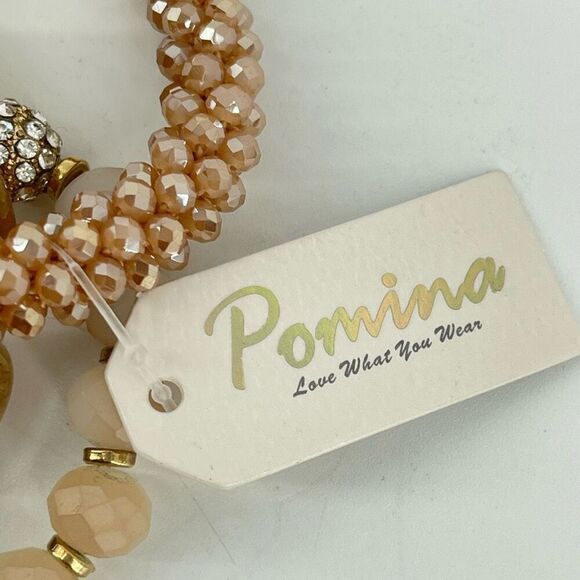 Pomina Women’s Neutral Bohemia Beaded Stretch Stackable Bracelet Set, Set of 3 - Picture 2 of 10